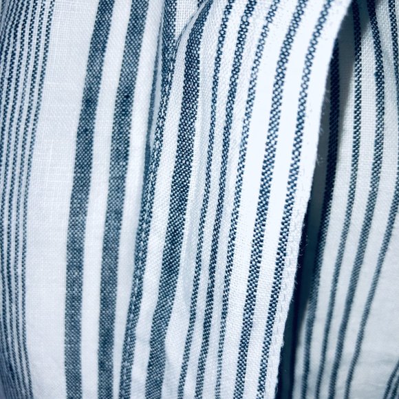 Cynthia Rowley Linen Striped Romper Size 6 - Picture 7 of 9